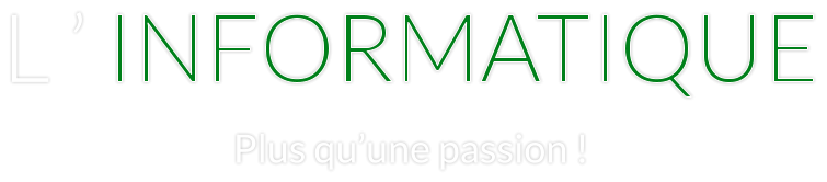 L ’ INFORMATIQUE Plus qu’une passion !